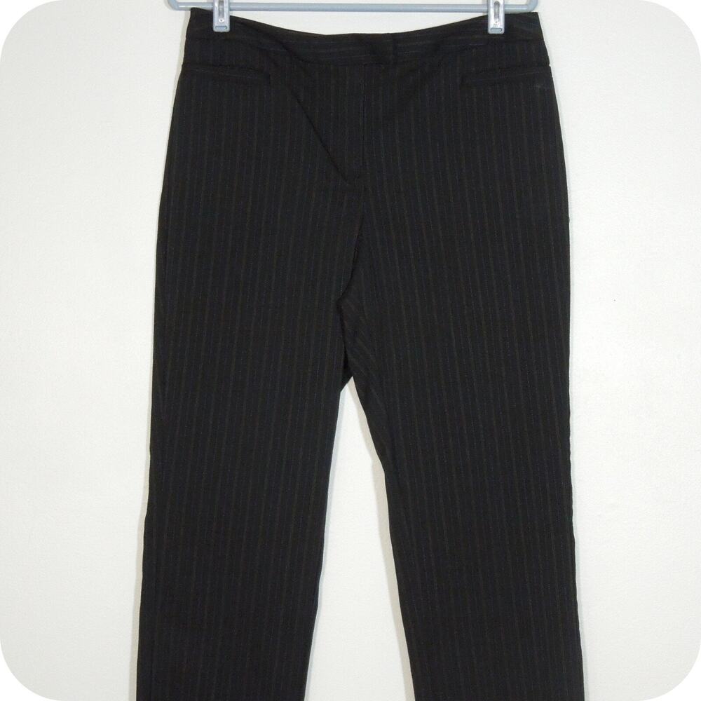 DRESSBARN Women's Dress Pants Black Striped size 10
